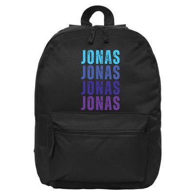 First Name Jonas I Love Jonas 16 in Basic Backpack