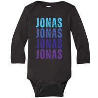 First Name Jonas I Love Jonas Baby Long Sleeve Bodysuit