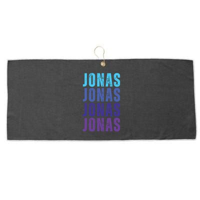 First Name Jonas I Love Jonas Large Microfiber Waffle Golf Towel