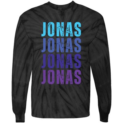 First Name Jonas I Love Jonas Tie-Dye Long Sleeve Shirt