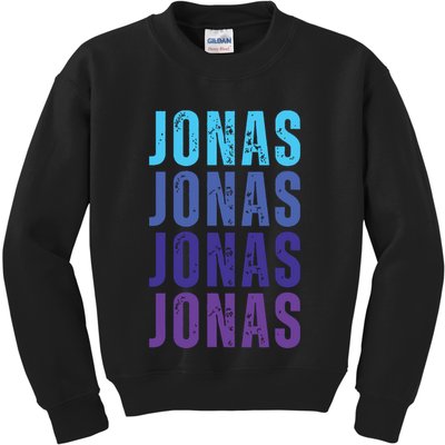 First Name Jonas I Love Jonas Kids Sweatshirt