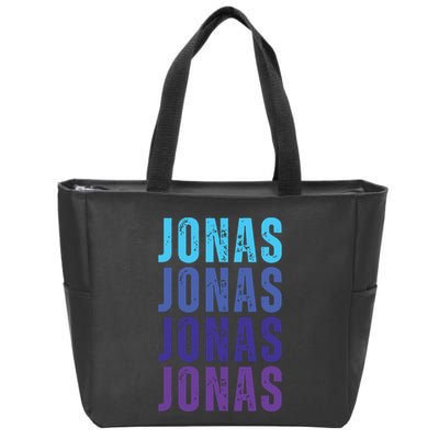 First Name Jonas I Love Jonas Zip Tote Bag