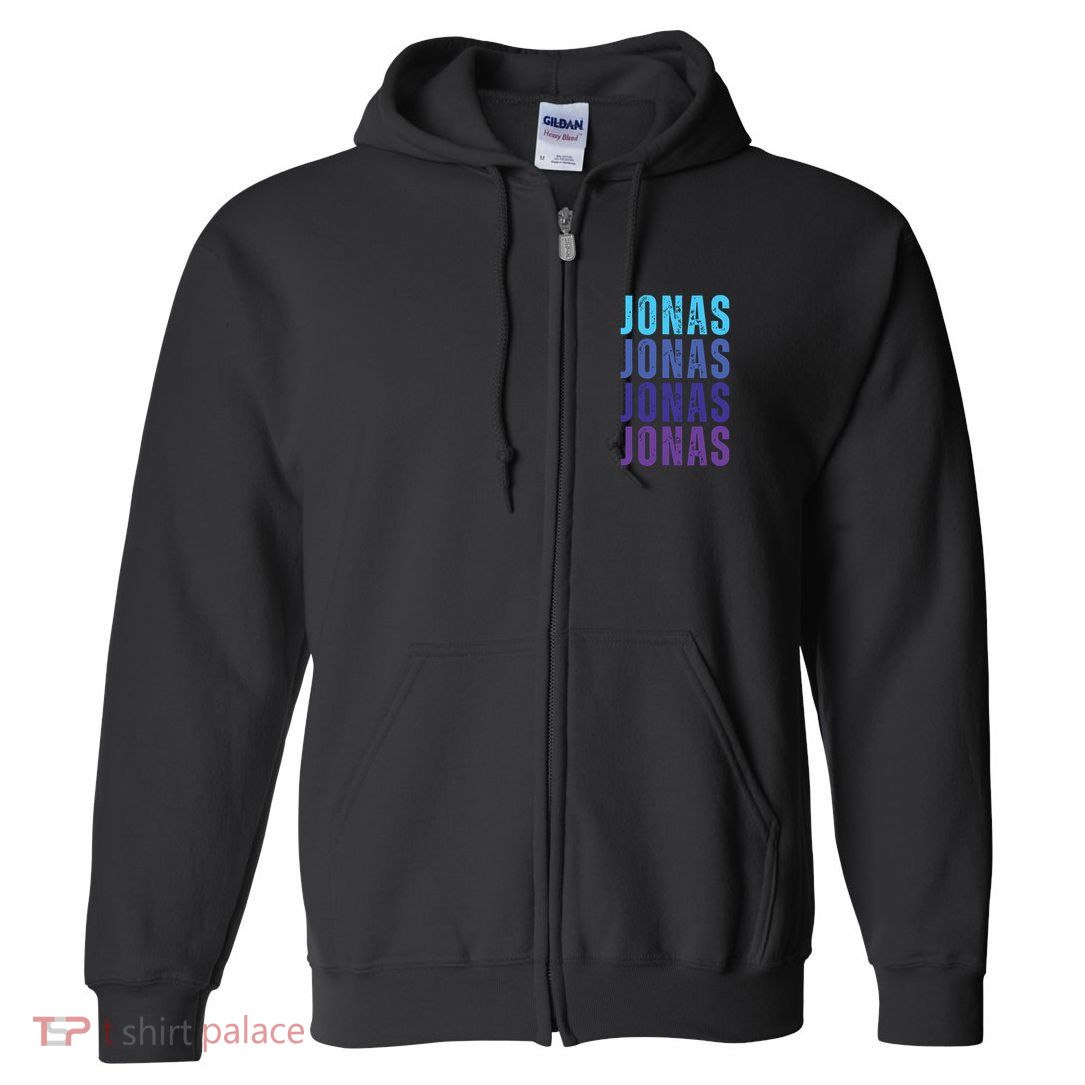 First Name Jonas I Love Jonas Full Zip Hoodie