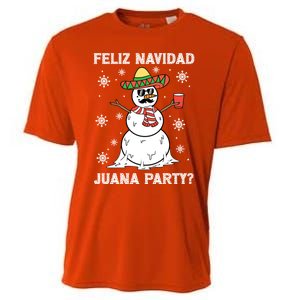 Feliz Navidad Juana Party Cool Funny Gift Mexican Funny Christmas Gift Cooling Performance Crew T-Shirt