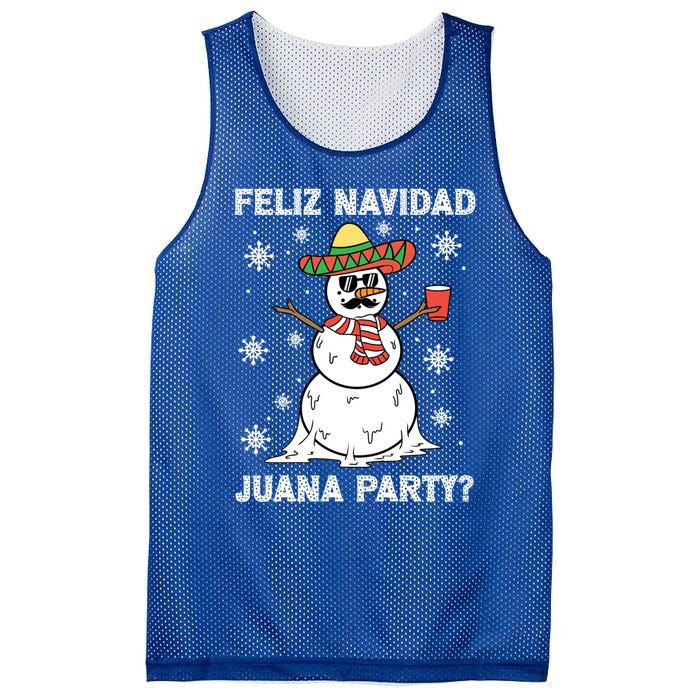 Feliz Navidad Juana Party Cool Funny Gift Mexican Funny Christmas Gift Mesh Reversible Basketball Jersey Tank