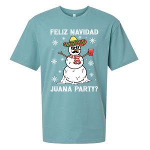 Feliz Navidad Juana Party Cool Funny Gift Mexican Funny Christmas Gift Sueded Cloud Jersey T-Shirt