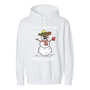 Feliz Navidad Juana Party Cool Funny Gift Mexican Funny Christmas Gift Garment-Dyed Fleece Hoodie