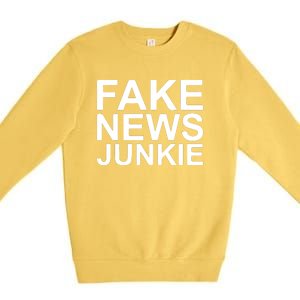 Fake News Junkie Premium Crewneck Sweatshirt