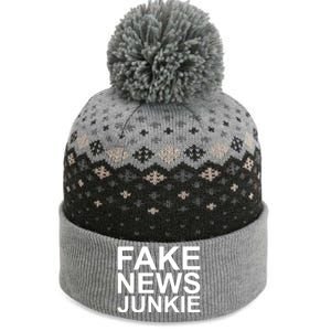 Fake News Junkie The Baniff Cuffed Pom Beanie