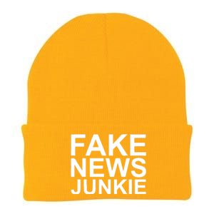 Fake News Junkie Knit Cap Winter Beanie