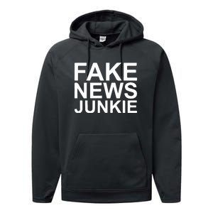 Fake News Junkie Performance Fleece Hoodie