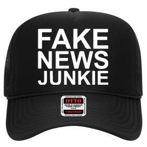 Fake News Junkie High Crown Mesh Back Trucker Hat