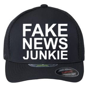 Fake News Junkie Flexfit Unipanel Trucker Cap