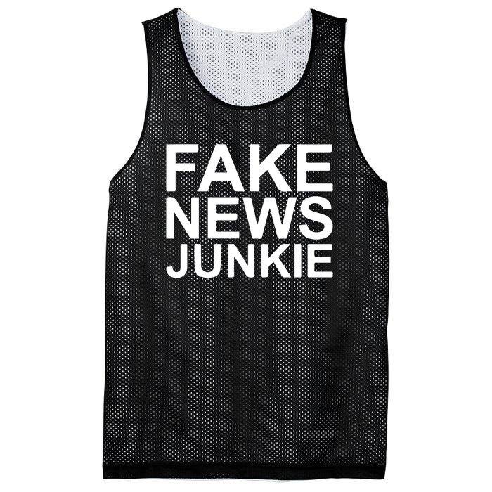 Fake News Junkie Mesh Reversible Basketball Jersey Tank