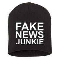 Fake News Junkie Short Acrylic Beanie