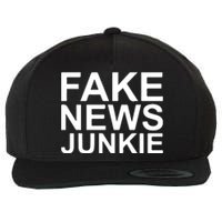 Fake News Junkie Wool Snapback Cap