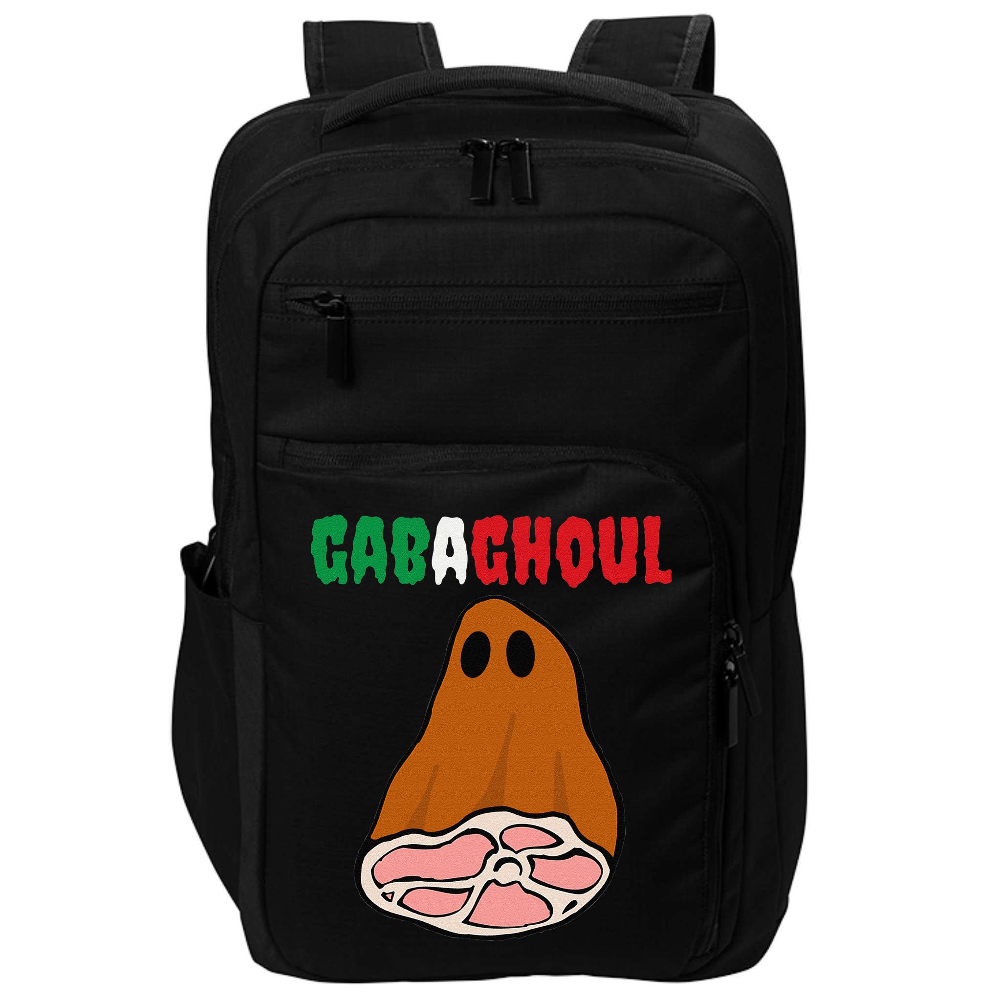 Funny New Jersey Slang Gabagool Spooky Halloween Gabaghoul Impact Tech Backpack