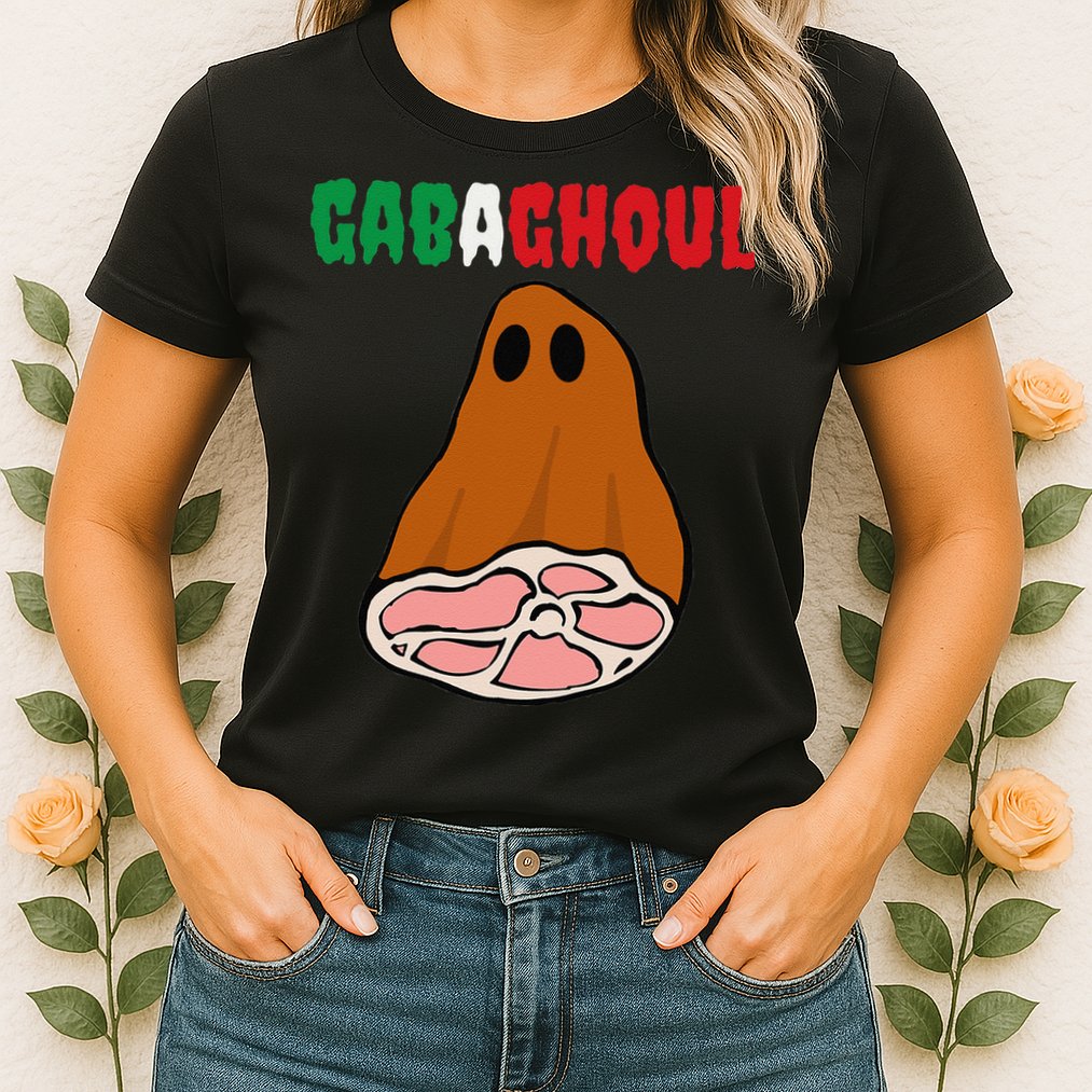 Funny New Jersey Slang Gabagool Spooky Halloween Gabaghoul Womens T-Shirt