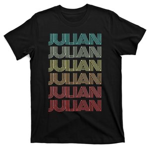 First Name JULIAN Boy Retro Personalized Girl Birthday Son T-Shirt