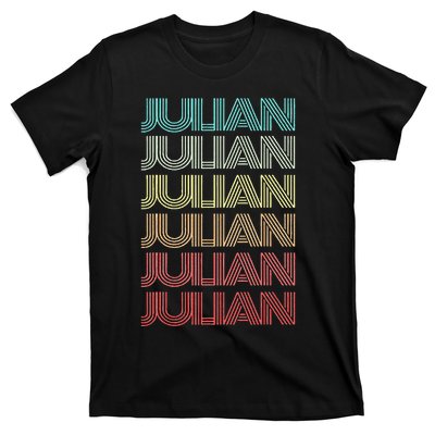 First Name JULIAN Boy Retro Personalized Girl Birthday Son T-Shirt