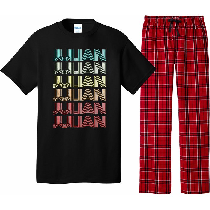 First Name JULIAN Boy Retro Personalized Girl Birthday Son Pajama Set