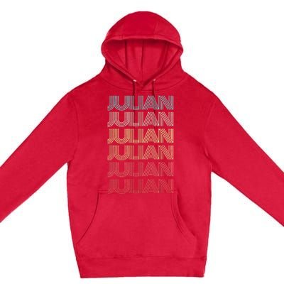 First Name JULIAN Boy Retro Personalized Girl Birthday Son Premium Pullover Hoodie