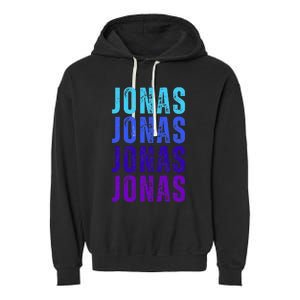 First Name Jonas I Love Jonas Garment-Dyed Fleece Hoodie