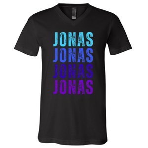 First Name Jonas I Love Jonas V-Neck T-Shirt