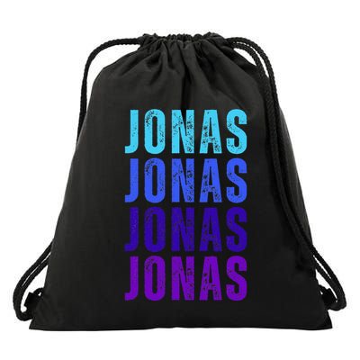 First Name Jonas I Love Jonas Drawstring Bag