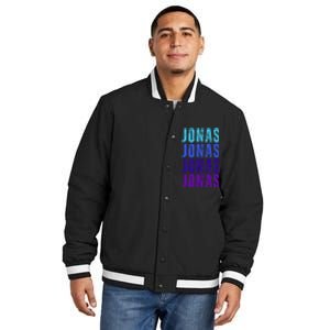 First Name Jonas I Love Jonas Insulated Varsity Jacket