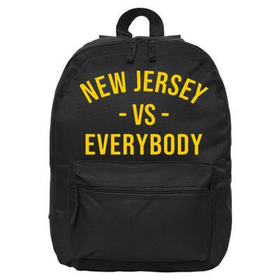 Funny New Jersey Vs Everybodys Gift 16 in Basic Backpack