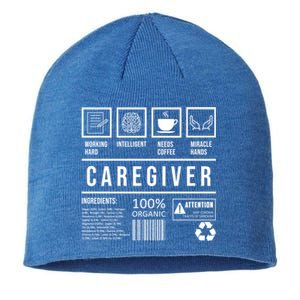 Funny Nurse Job Caregiver Great Gift Sustainable Beanie