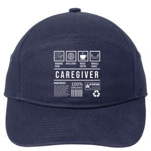 Funny Nurse Job Caregiver Great Gift 7-Panel Snapback Hat