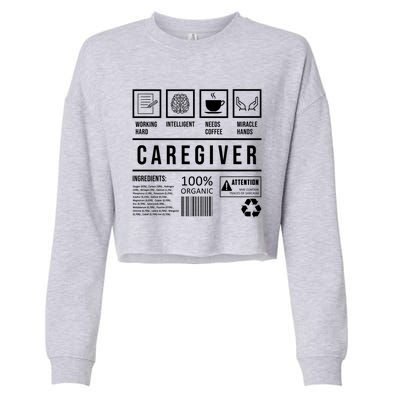 Funny Nurse Job Caregiver Great Gift Cropped Pullover Crew