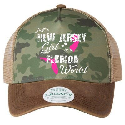 Funny New Jersey S Just A New Jersey Girl In A Florida Legacy Tie Dye Trucker Hat