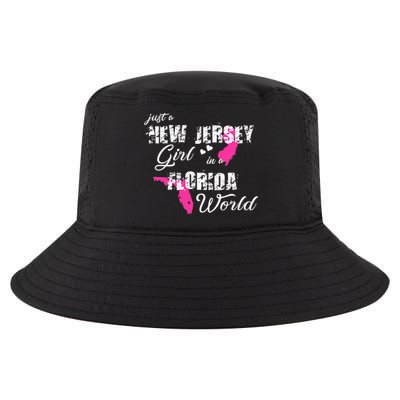 Funny New Jersey S Just A New Jersey Girl In A Florida Cool Comfort Performance Bucket Hat