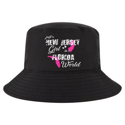 Funny New Jersey S Just A New Jersey Girl In A Florida Cool Comfort Performance Bucket Hat