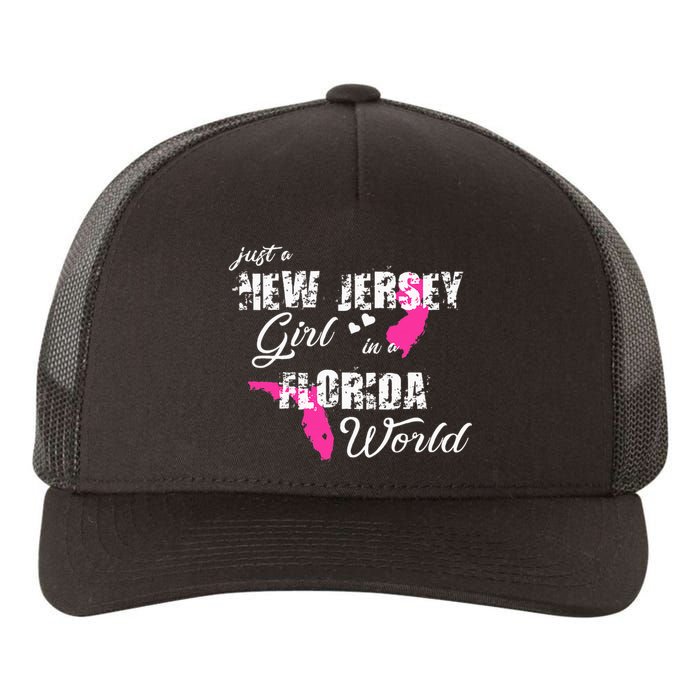 Funny New Jersey S Just A New Jersey Girl In A Florida Yupoong Adult 5-Panel Trucker Hat