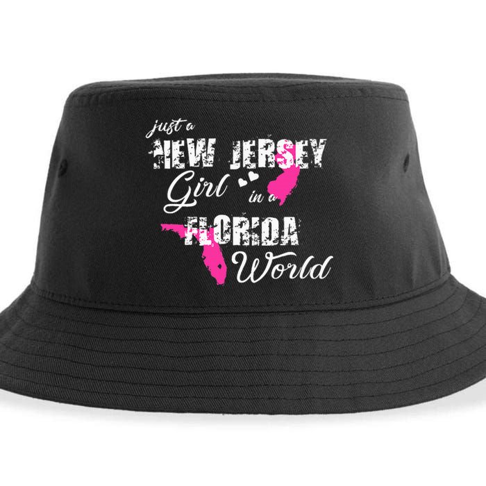 Funny New Jersey S Just A New Jersey Girl In A Florida Sustainable Bucket Hat