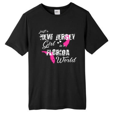 Funny New Jersey S Just A New Jersey Girl In A Florida Tall Fusion ChromaSoft Performance T-Shirt