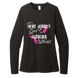 Funny New Jersey S Just A New Jersey Girl In A Florida Womens CVC Long Sleeve Shirt