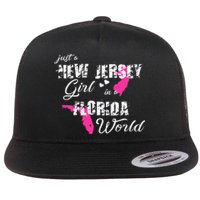 Funny New Jersey S Just A New Jersey Girl In A Florida Flat Bill Trucker Hat