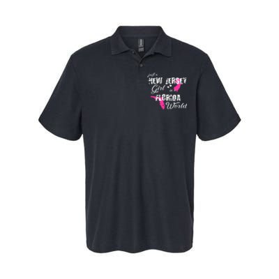 Funny New Jersey S Just A New Jersey Girl In A Florida Softstyle Adult Sport Polo