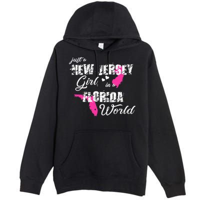 Funny New Jersey S Just A New Jersey Girl In A Florida Premium Pullover Hoodie
