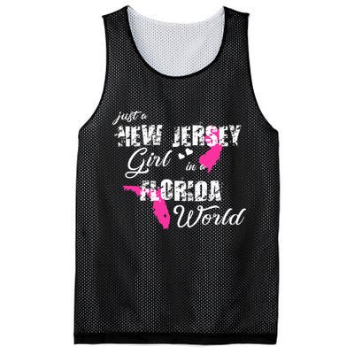 Funny New Jersey S Just A New Jersey Girl In A Florida Mesh Reversible Basketball Jersey Tank