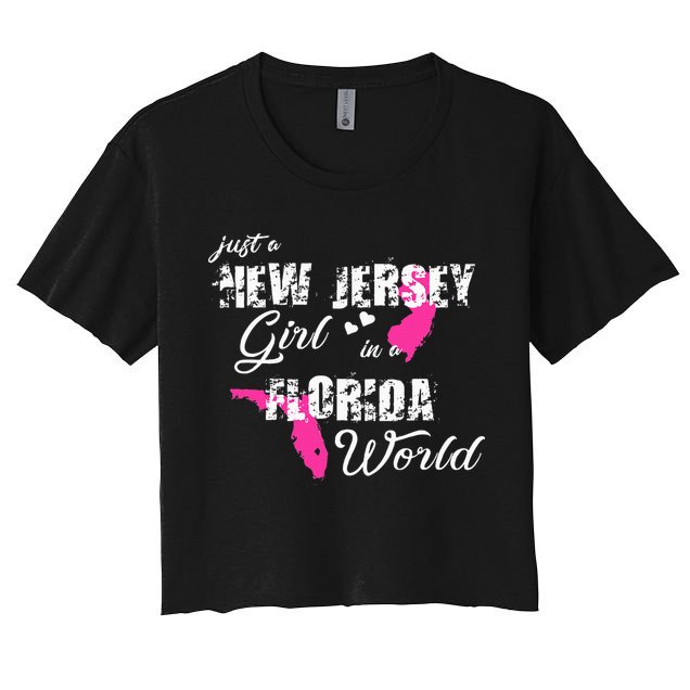 Funny New Jersey S Just A New Jersey Girl In A Florida Crop Top