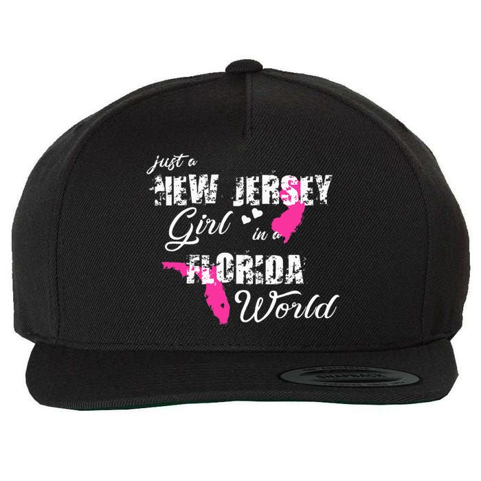 Funny New Jersey S Just A New Jersey Girl In A Florida Wool Snapback Cap