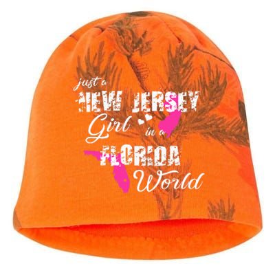 Funny New Jersey S Just A New Jersey Girl In A Florida Kati - Camo Knit Beanie