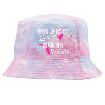 Funny New Jersey S Just A New Jersey Girl In A Florida Tie-Dyed Bucket Hat