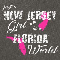 Funny New Jersey S Just A New Jersey Girl In A Florida Cotton Canvas Backpack